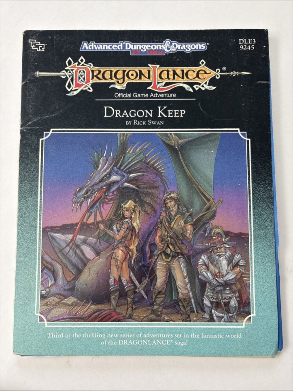 -Dragon Lance - Dragon Keep (Advanced Dungeons and Dragons) W/ Map DLE3 9245